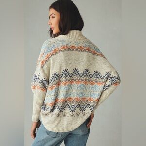 Anthropologie Pilcro Jacquard Cocoon Cardigan Sweater (Size XL)